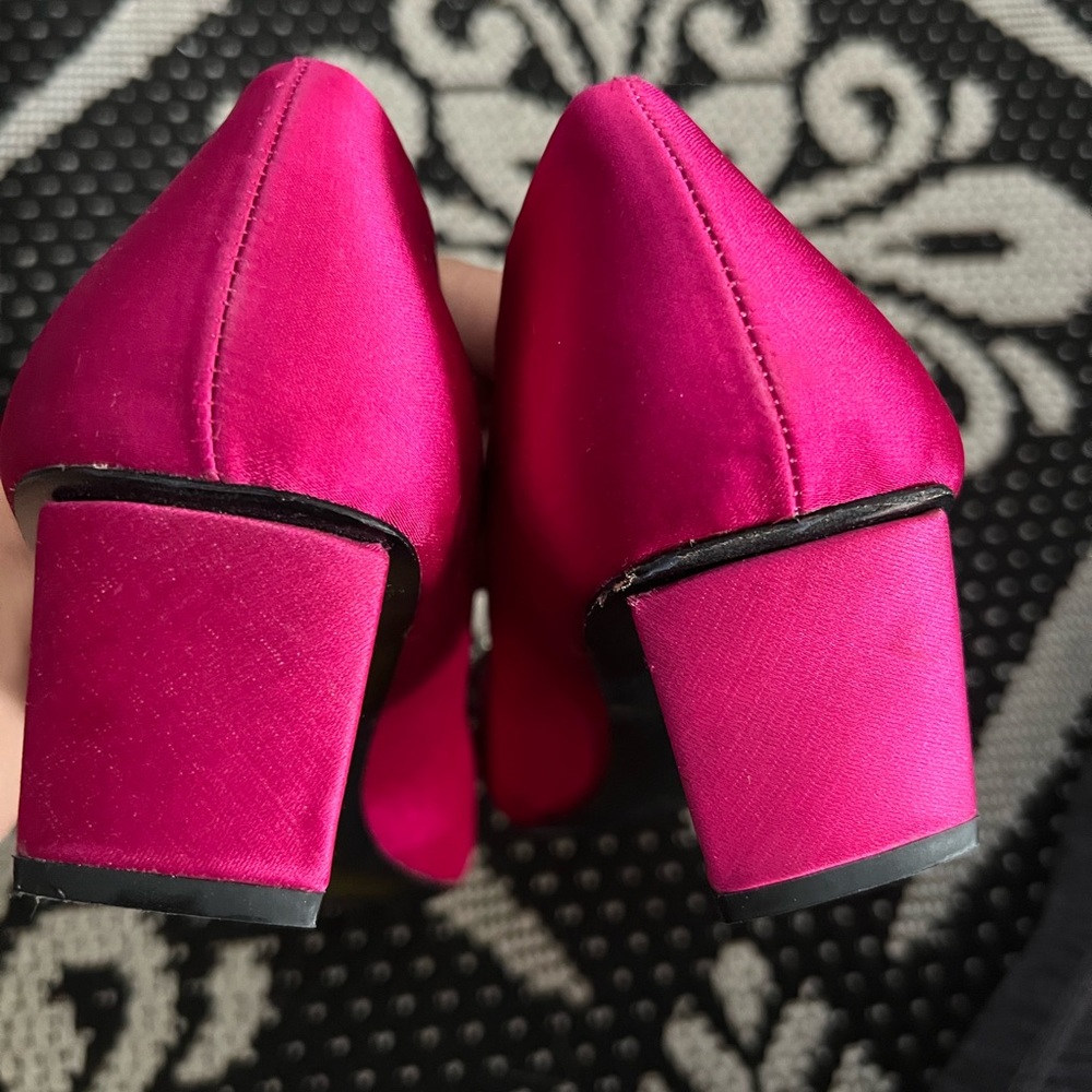 Roger Vivier Paris Satin Block Heel Pump Size 37 - Picture 2 of 5